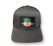 Gray/Black Snapback trucker hat